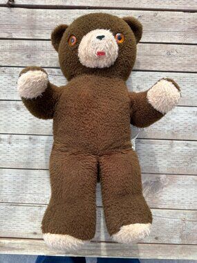 Vtg 60s Overbrooke Novelties Plush Stuffed Bear Quebec, Canada